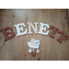   Rókás dekorbetű szett, babalátogató, habbetű, babanév, felirat, 3D, dekoráció, babaszoba, gyerekszoba, hungarocell